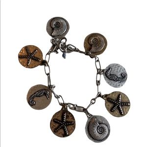 Sea Animal Mixed Metals Charm Bracelet